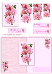 Pink Roses Card Front