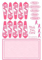 Pink Fan Brest Cancer Sheet