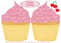 Pink Cupcake Card