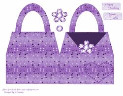 Purple Handbag Card