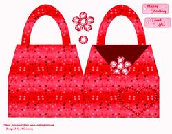 Red/pink Handbag Card