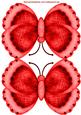 Red Butterfly Shaped Card