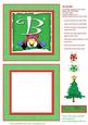 Alphabet Penguin Shaker Card Letter B