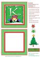 Alphabet Penguin Shaker Card Letter K