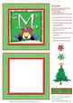 Alphabet Penguin Shaker Card Letter m