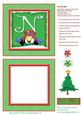 Alphabet Penguin Shaker Card Letter N