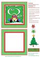 Alphabet Penguin Shaker Card Letter Q