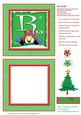 Alphabet Penguin Shaker Card Letter R