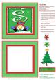 Alphabet Penguin Shaker Card Letter S