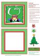 Alphabet Penguin Shaker Card Letter U