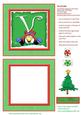 Alphabet Penguin Shaker Card Letter V