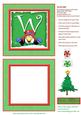 Alphabet Penguin Shaker Card Letter W