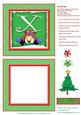 Alphabet Penguin Shaker Card Letter X
