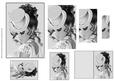 Vintage Lady Portrait Pyramid (black & White))