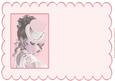 Vintage Lady Portrait Scallop Insert (pink)