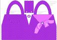 Purple Texture Effect Handbag Shaped Card