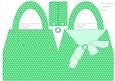 Green Texture Effect Handbag Shaped Card