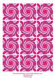 Pink Swirl Tea Bag Tiles