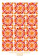 Orange Swirl Tea Bag Tiles