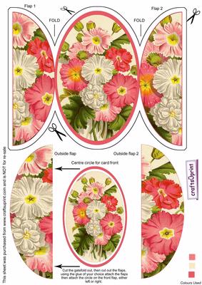 Painted Carnations Round Gatefold Card & Topper