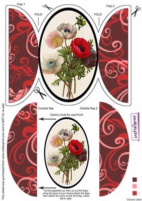 Poppies Round Gatefold Card & Topper