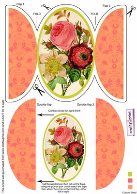 Rose & Anemone Round Gatefold Card & Topper