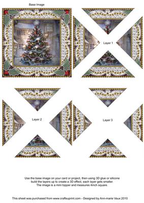 How My Tree Looks Vintage Lace Mini 4in Triangle Stacker