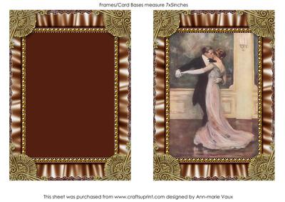 Dancing Couple Ruffles 2 Card Front and Frame Base