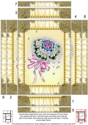 Wedding Bouquet Ruffles 2 Spiral Edge Stacker 7x5in Cfront