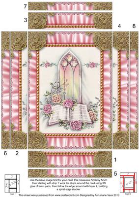 Church Window Ruffles 2 Spiral Edge Stacker 7x5in Card Front