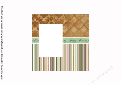 Lily of the Valley Happy Birthday Matching 6inch Split Topper Insert Panel