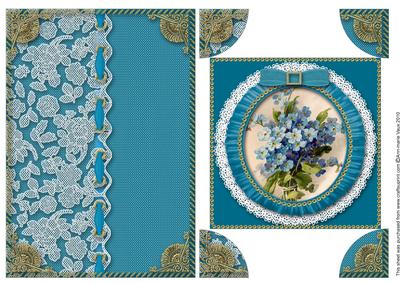 Forget Me Knots A5 Half Lace Card Front