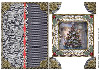 How My Tree Looks A5 Half Lace Card Front