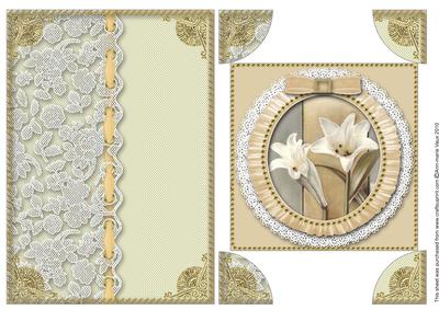 Lily 1 A5 Half Lace Card Front