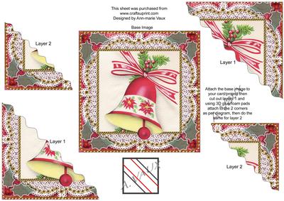 Christmas Bell 1 Duo Corner Wavy Sq Stacker