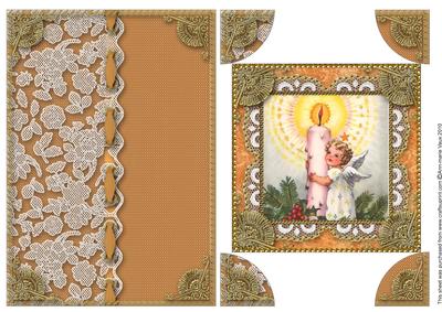 Candle Angel 2 Half Lace Card Front