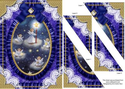Angels Lite Sky Lace Ruffle Duo Corner A5 Stacker