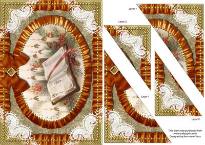Christmas Book Lace Ruffle Duo Corner A5 Stacker