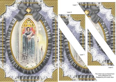 Christmas Religious Window Duo Corner A5 Stacker