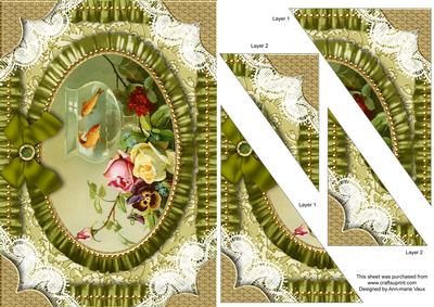 Floral Goldfish Duo Corner A5 Stacker
