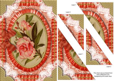 Oriental Pink Peony Duo Corner A5 Stacker