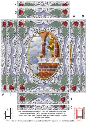 Angel Bells Lace Spiral Edge 7x5inch Stacker