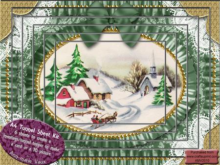 Christmas Landscape Ruffle Card Topper A4 Kit