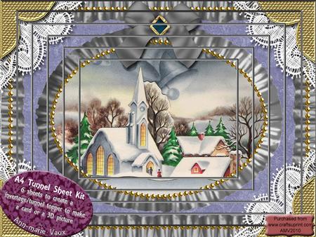 New Church Ruffle Card Topper A4 Tunnel Kit