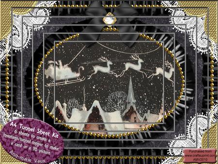 Christmas Night Ruffle Card Topper A4 Tunnel Kit