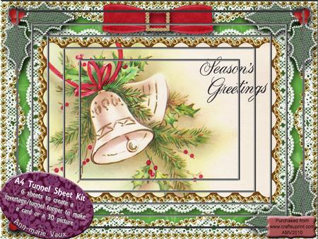 Greetings Bells Card Topper A4 Tunnel Kit