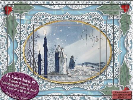 Glad Tidings Lace Card Topper A4 Tunnel Kit