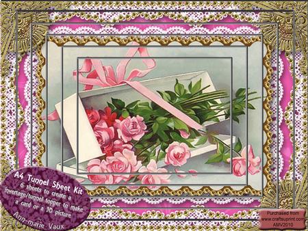 Flower Box Lace Card Topper A4 Tunnel Kit