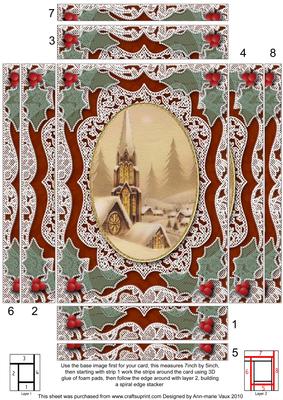 Silent Night Church Lace 7x5 Spiral Edge Stacker