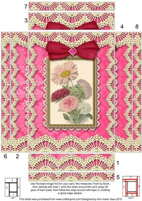 Multi Floral Lace 7x5 Spiral Edge Stacker